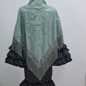 MANTÓN VERDE EMPOLVADO LOW COST