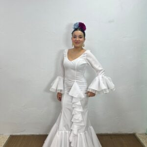 VESTIDO CASCADA BLANCO