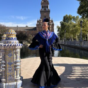 VESTIDO CASCADA NEGRO