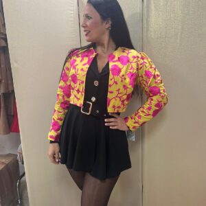 CHAQUETAS BORDADAS FONDO MOSTAZA/AMARILLO