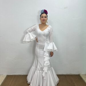VESTIDO CASCADA BLANCO