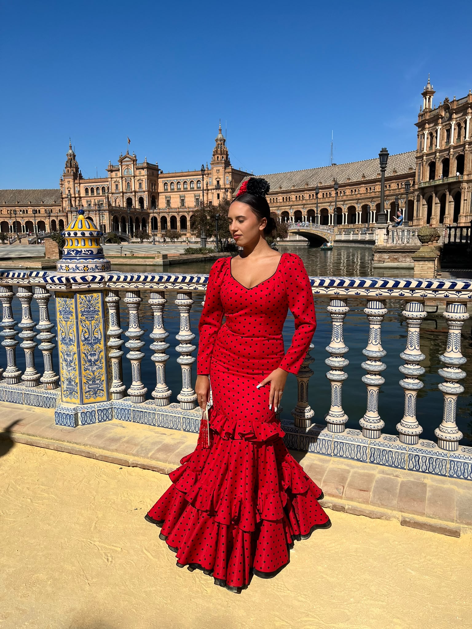 VESTIDO ROJO LUNAR - Imagen 2