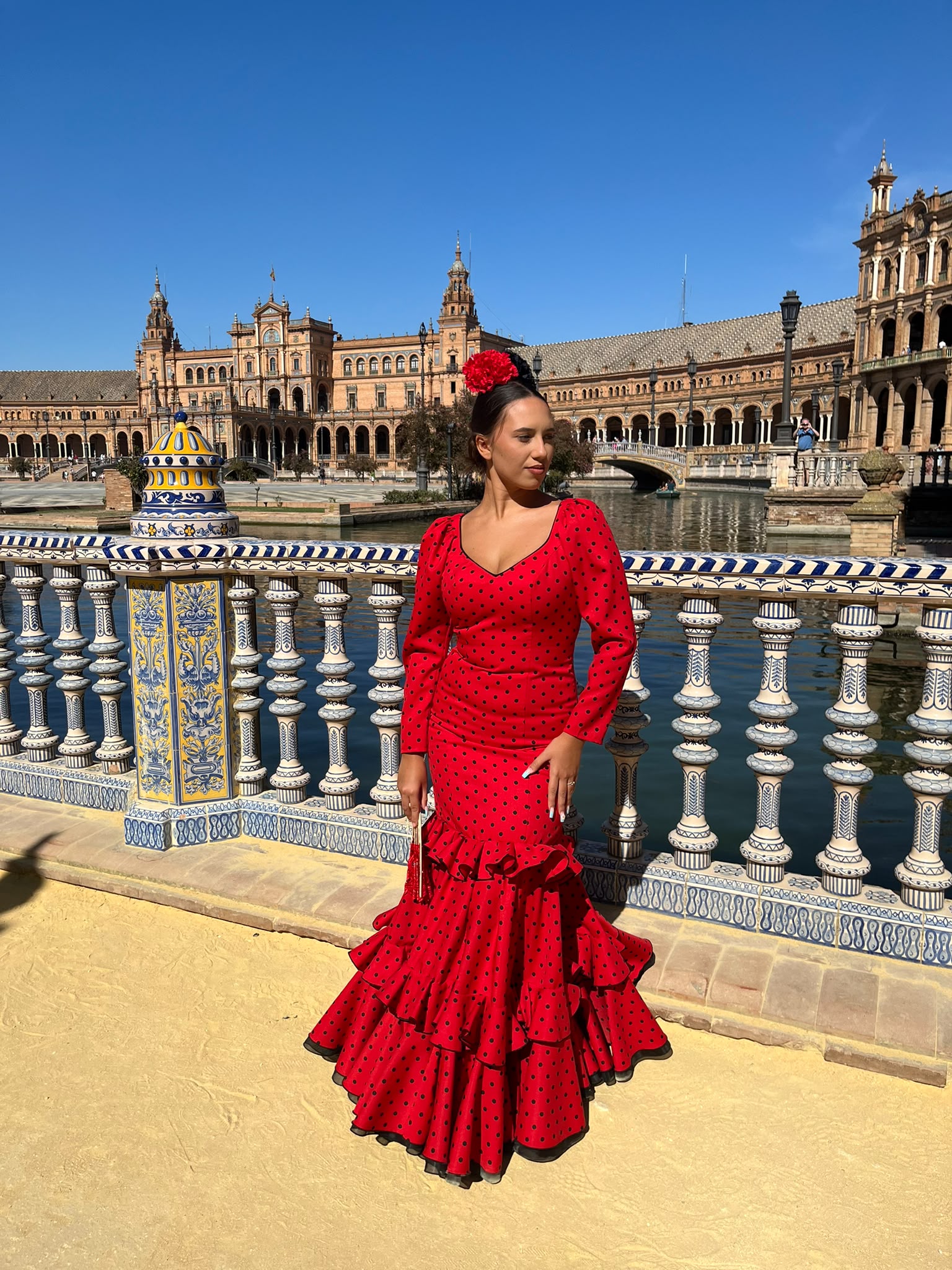 VESTIDO ROJO LUNAR - Imagen 3