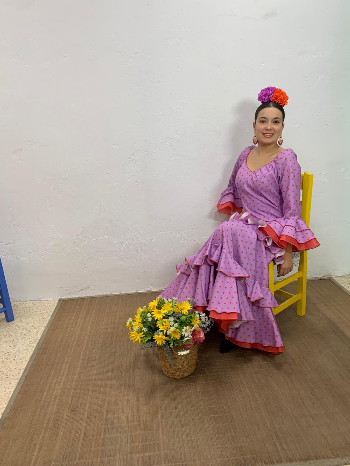 VESTIDO LILA LUNAR NARANJA - Imagen 2