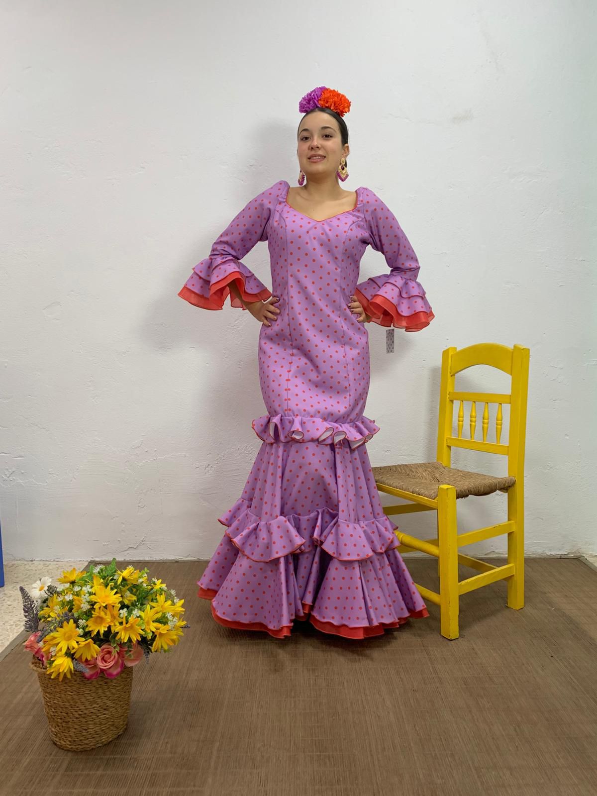 VESTIDO LILA LUNAR NARANJA