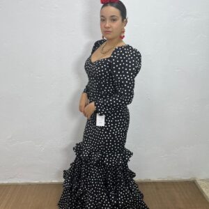 VESTIDO NEGRO LISO O LUNAR BLANCO