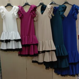 VESTIDO NIÑAS VOLANTES CON CANCÁN