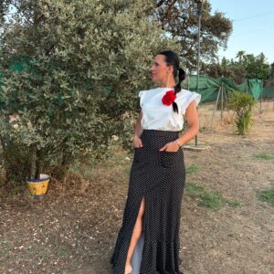 FALDA BEBÉ CON LUNAR