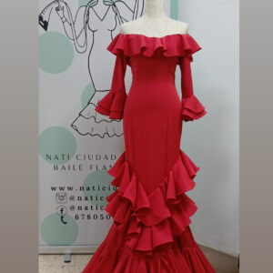 VESTIDO MEXICANO GLAMOUR ROJO