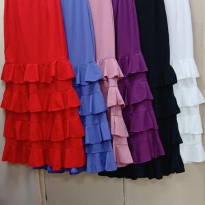 FALDA ELASTICA 4 VOLANTES CON ESPACIOS