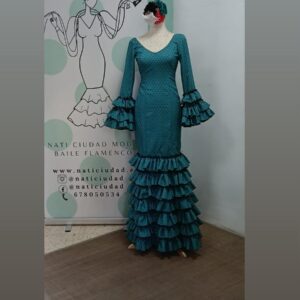 VESTIDO MARIQUILLA LUNAR PLUS NEGRO ,MULTIVOLANTE